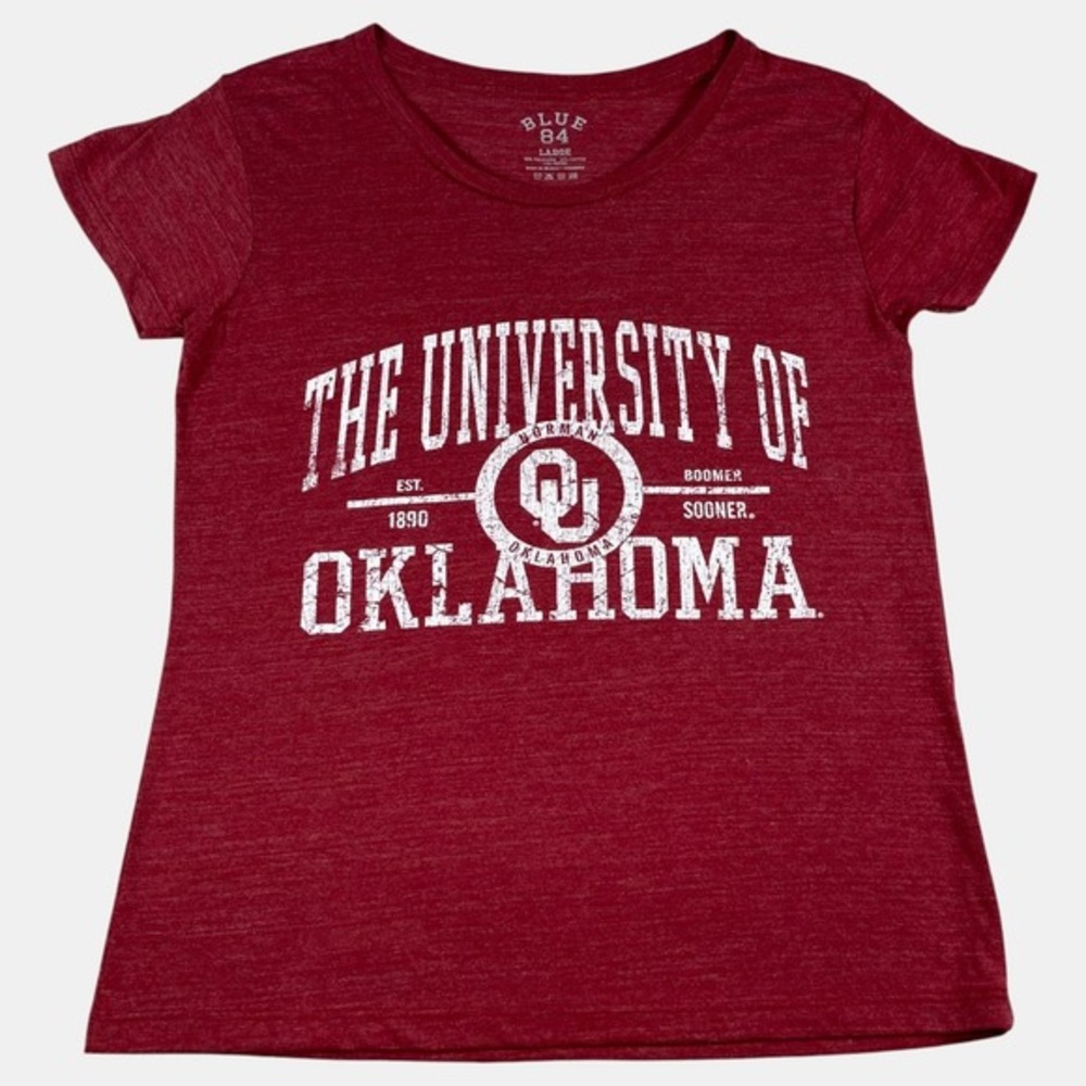 Blue‎ 84 Shirt Women's Red University of Oklahoma Sooners Graphic Tee Size Large
